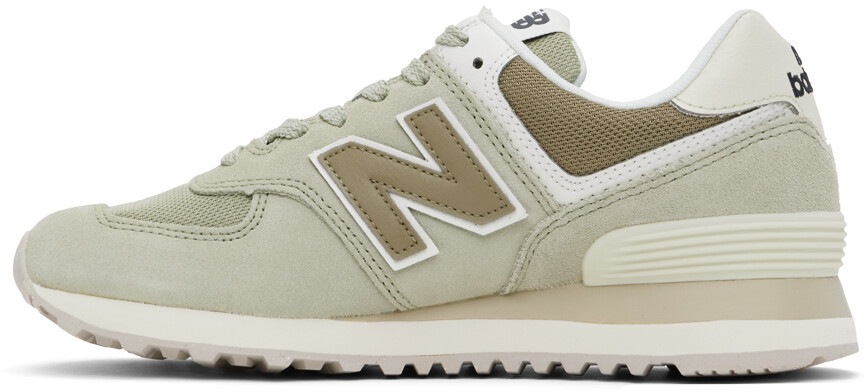 Зеленые кроссовки 574 New Balance, Olivine/Dark stoneware/Turtledove — фото 3