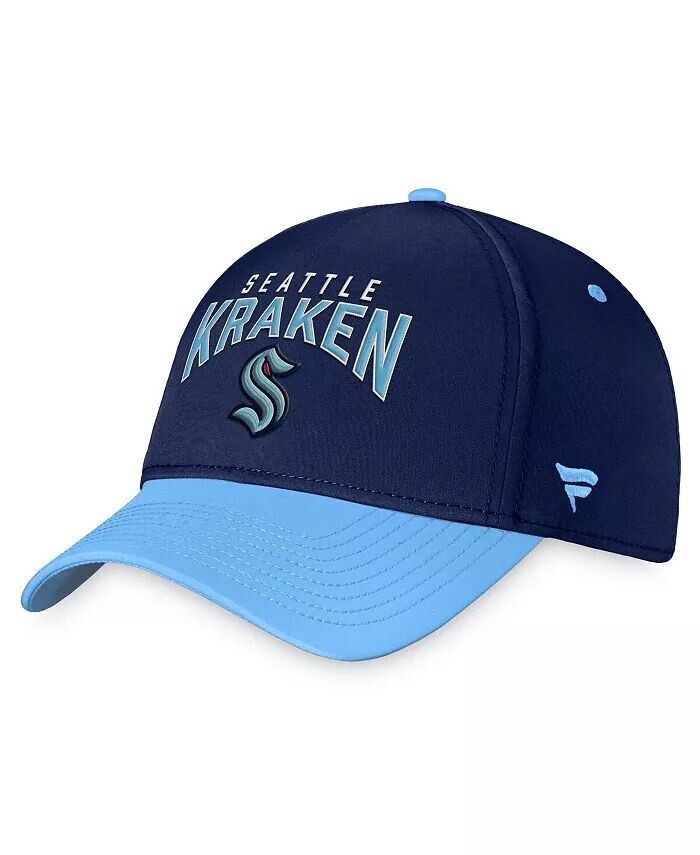 

Мужская кепка Seattle Kraken Fundamental 2-Tone Flex цвета Deep Sea Blue, Light Blue Fanatics