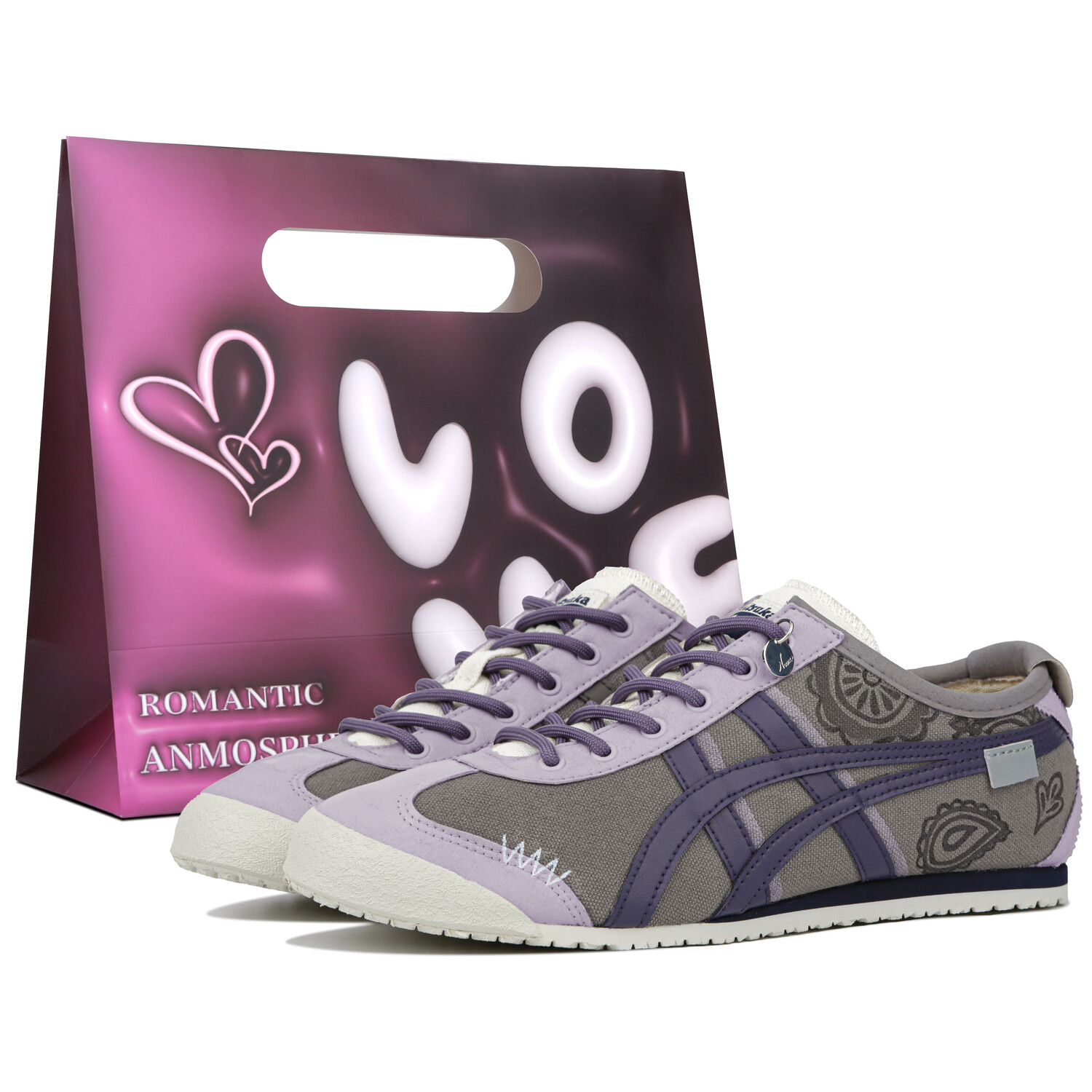 

Кроссовки Onitsuka Tiger MEXICO 66 Lifestyle Shoes Unisex Low-top Gray/Purple, фиолетовый