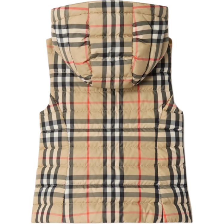 Детский жилет-пуховик Burberry, светло-коричневый — фото 2