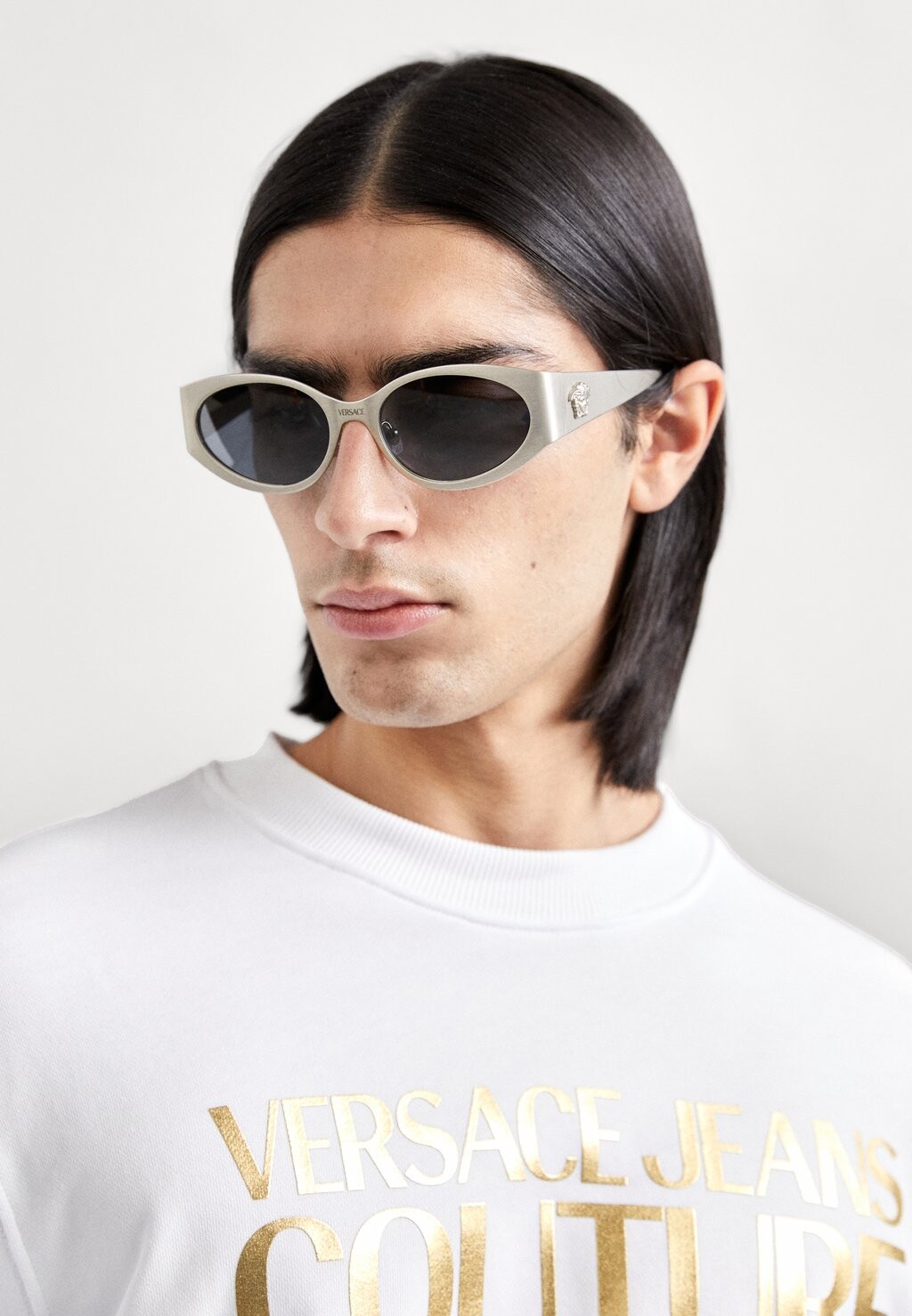 

Солнцезащитные очки Unisex Versace, цвет matte silver-coloured