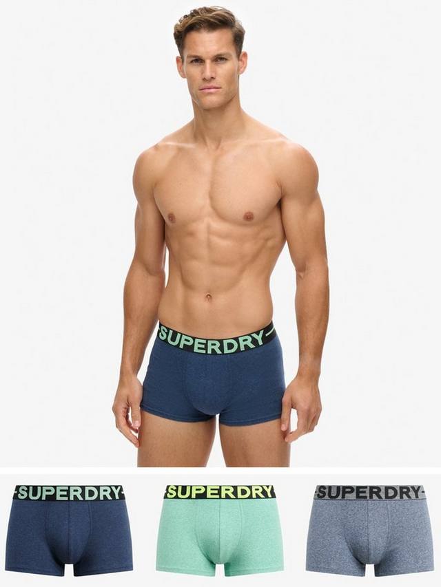 Эластичные плавки из органического хлопка Superdry, цвет Blue/Fresh Green — фото 4