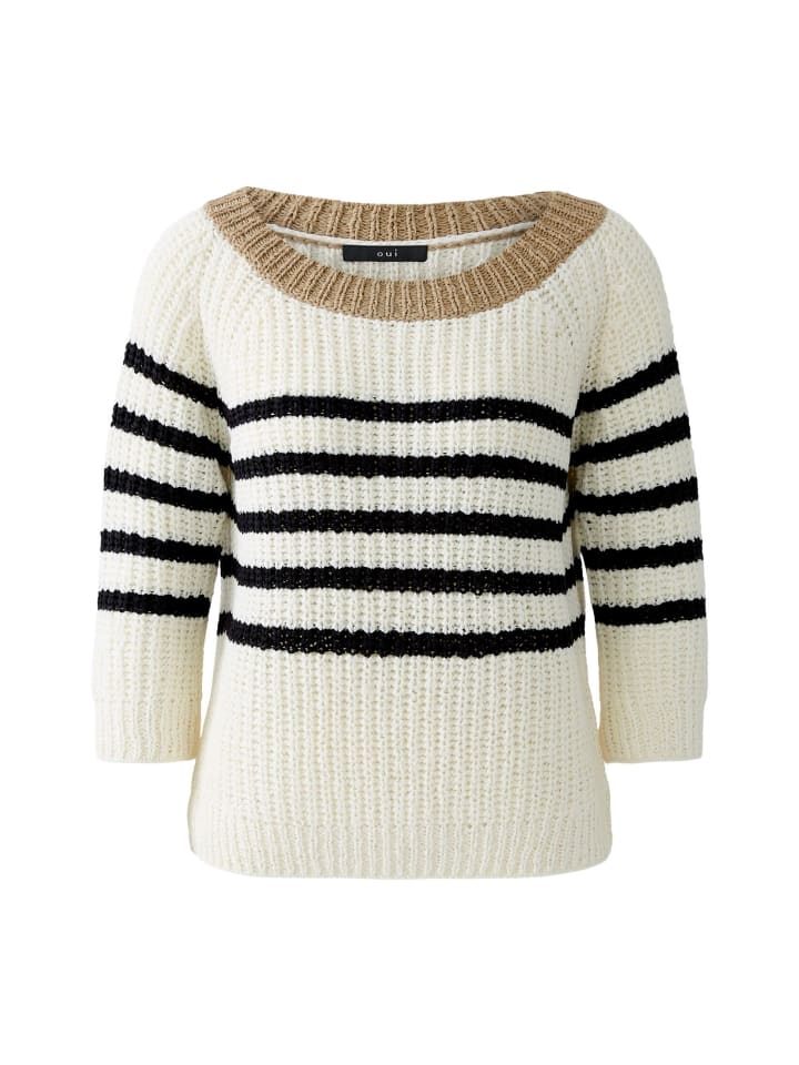 

Свитер белого и черного цветов Oui