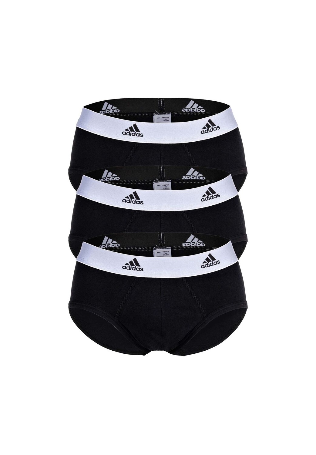 

Мужские трусы, 3 шт. - трусы, хлопок Active Flex, логотип, однотонные adidas, черный