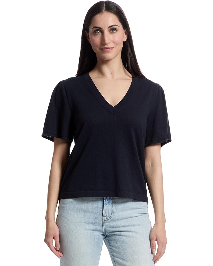 

Свитер Lilla P Short Sleeve V-neck Sweater, темно-синий