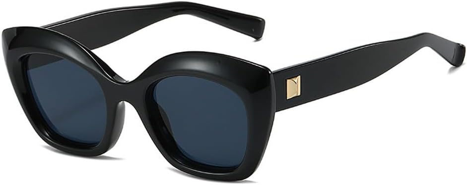 

Модные солнцезащитные очки «кошачий глаз» желейного цвета для женщин, ретро-очки с заклепками для мужчин, очки с леопардовым принтом, защита от ультрафиолета UV400 TKKTLLT, Black Gray