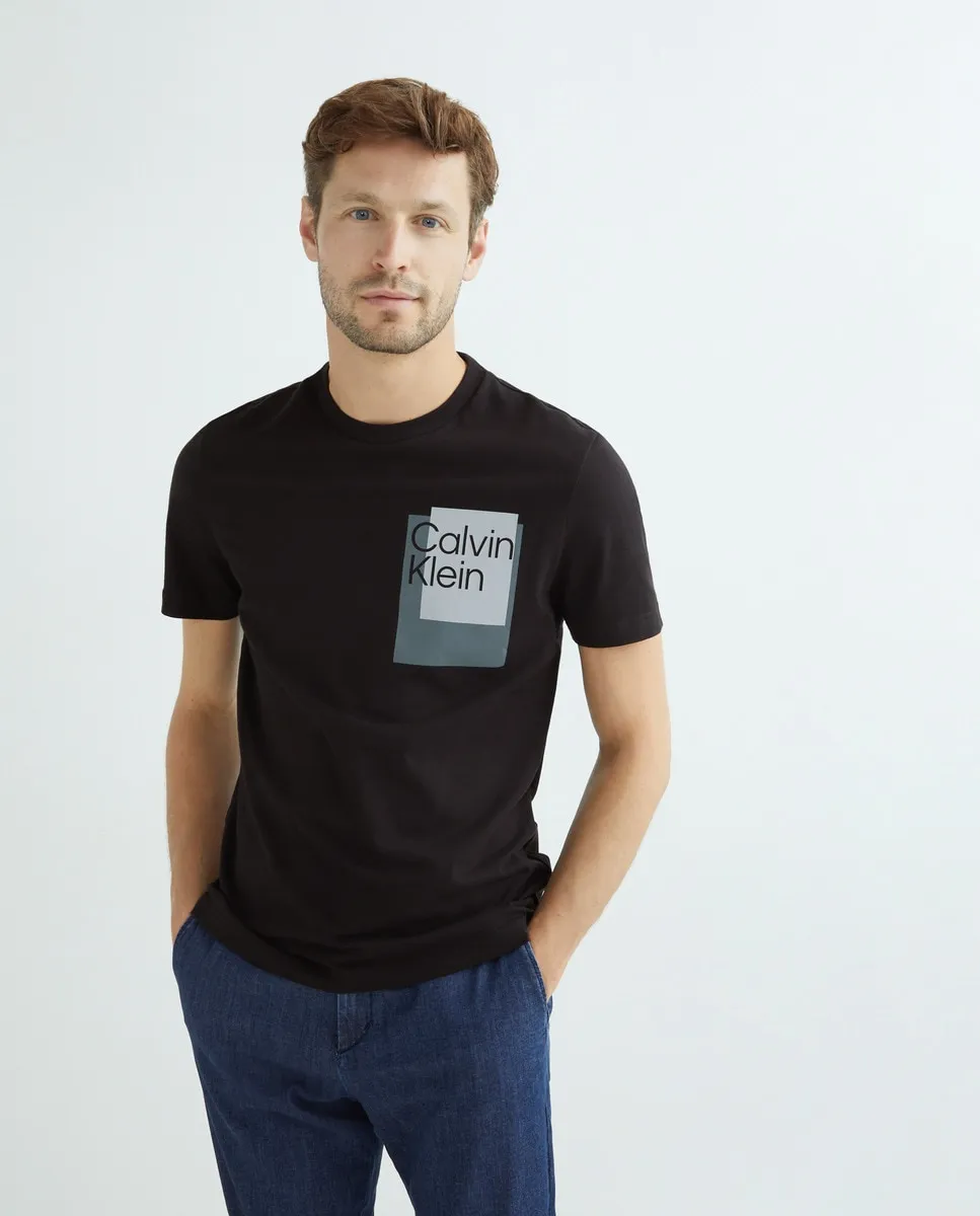 

Мужская футболка с логотипом Calvin Klein, черный