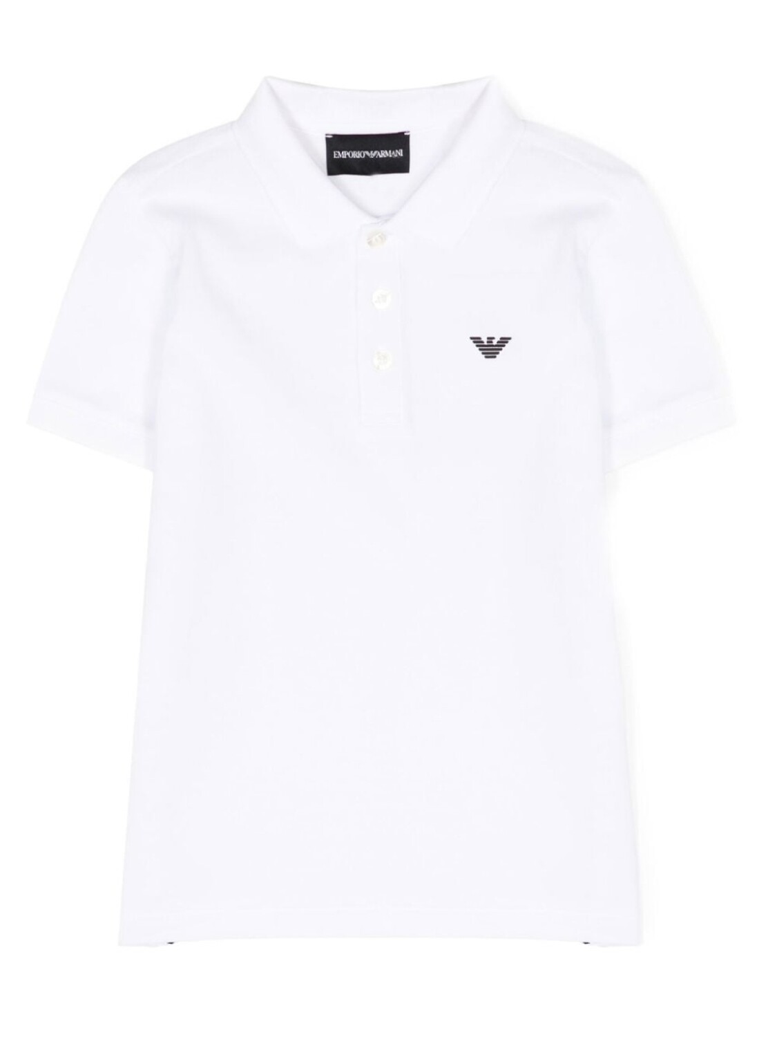 

Emporio Armani Kids рубашка поло с тисненым логотипом, белый