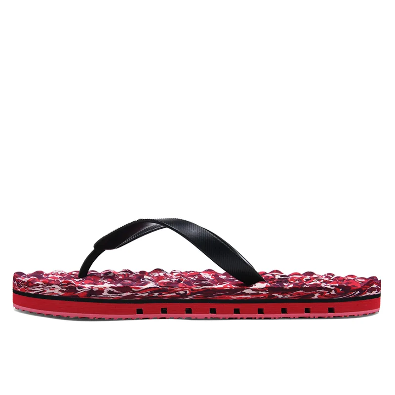 EVA Rubber Sole Graffiti Slip Resistant Flip Flops Men's Lee, красный