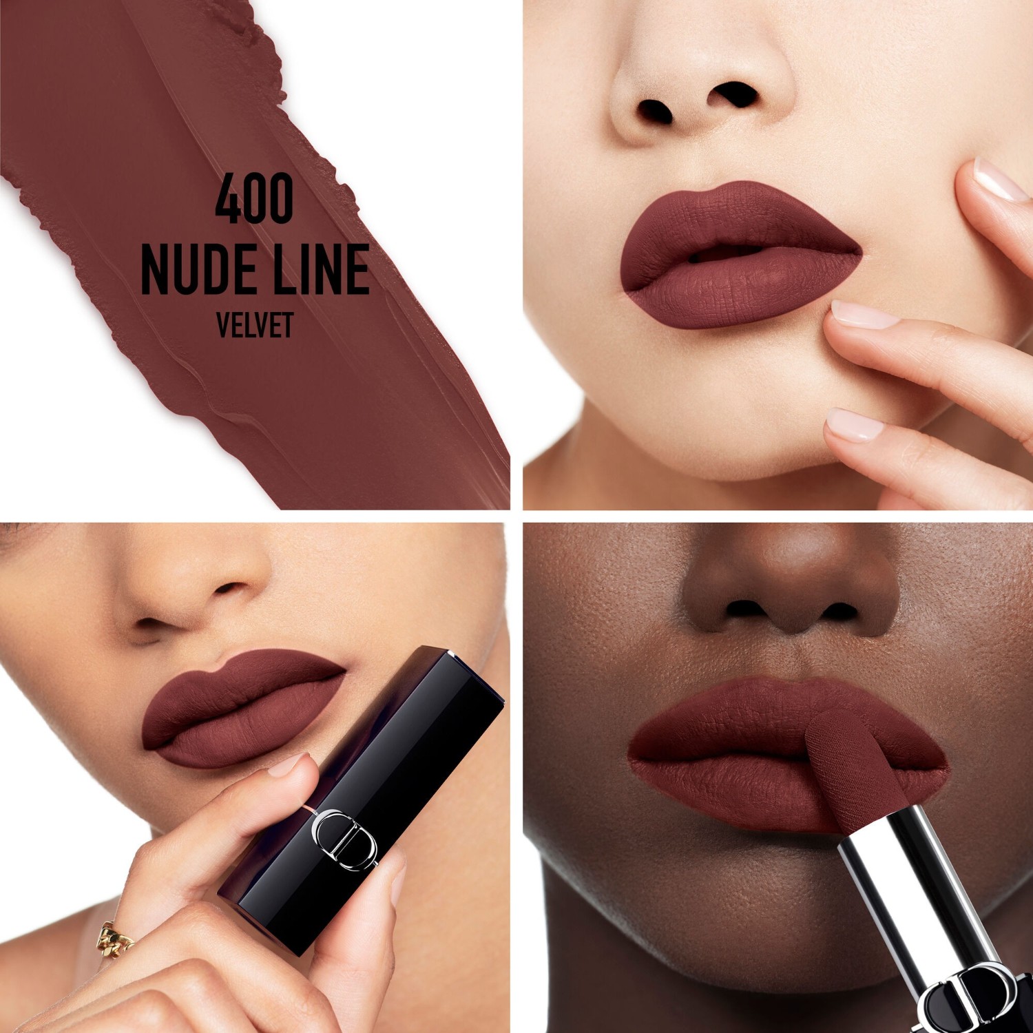 Помада для губ rouge dior velvet refill Dior, 400 - nude line, вес 3.5 гр. — фото 2