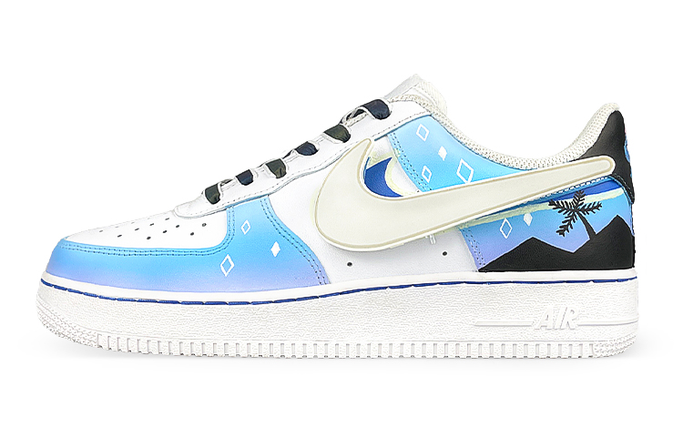 

Кроссовки Nike Air Force 1 Skateboard Shoes Women's Low-Top White Blue, Синий, Кроссовки Nike Air Force 1 Skateboard Shoes Women's Low-Top White Blue