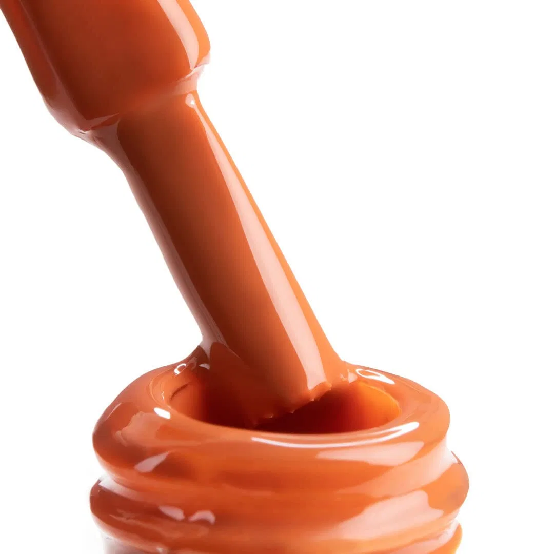 Гибридный лак для ногтей GE223 Shame Game Orange Hybrid Varnish Pb Nails — фото 2