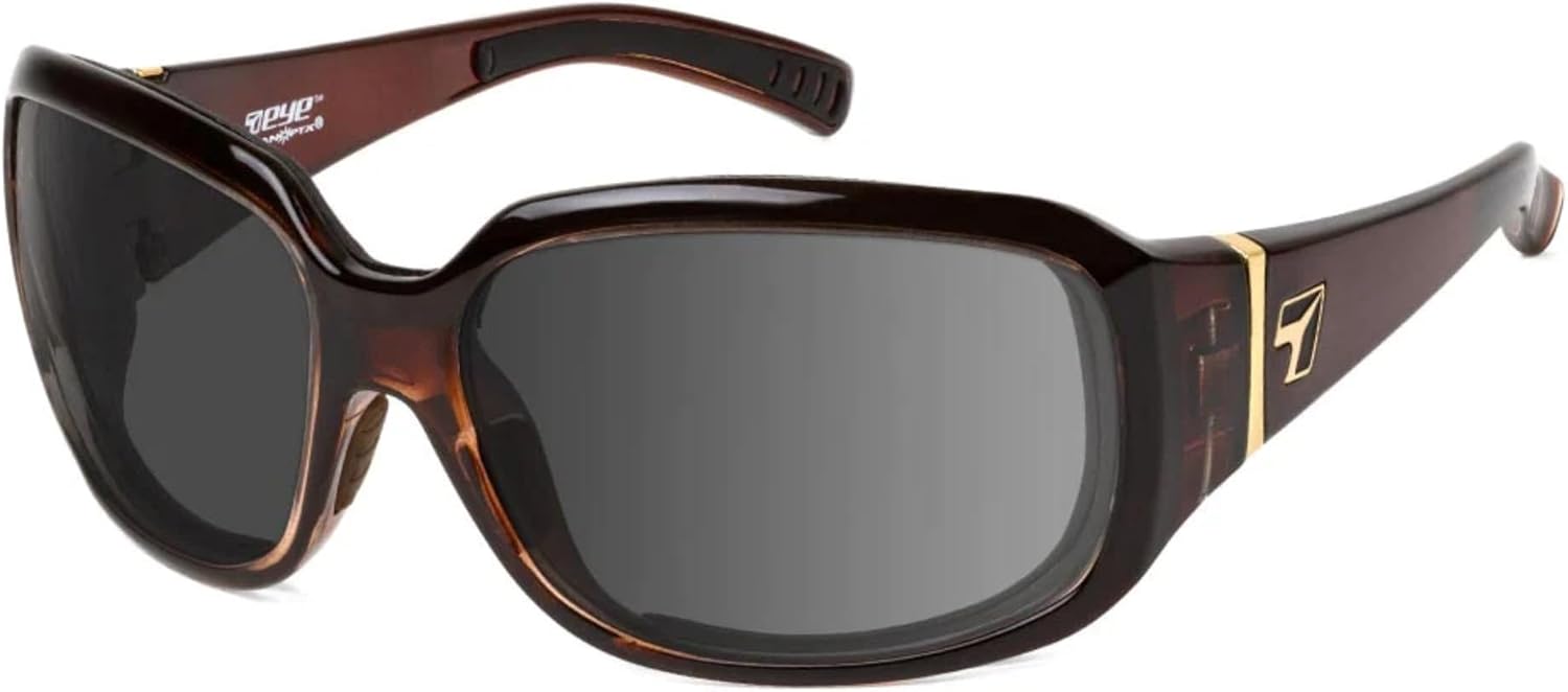 

Солнцезащитные очки 7 EYE MISTRAL с мягкой подкладкой и защитой от ветра, для активного отдыха на природе, 100% защита от UVA + UVB лучей, Crystal Chocolate Frame/Sharpview Gray Lenses