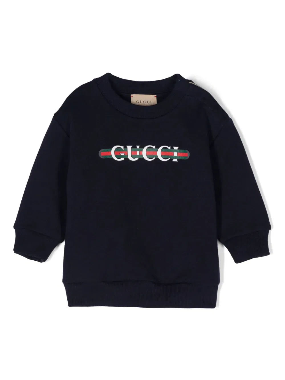 Хлопковая толстовка с принтом Gucci Kids, синий