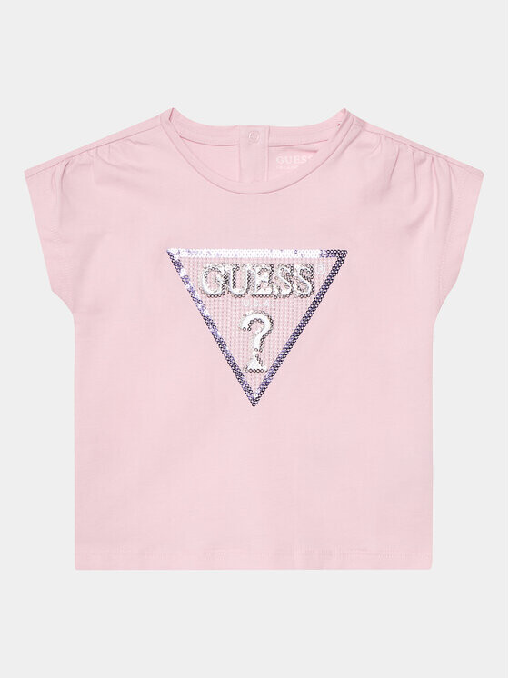 

Футболка стандартного кроя Guess, розовый