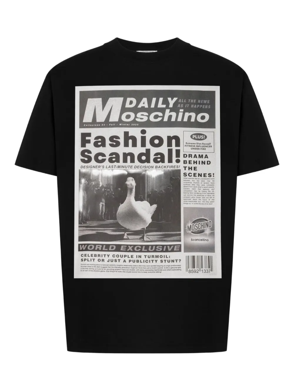 

Футболка с принтом Moschino, черный
