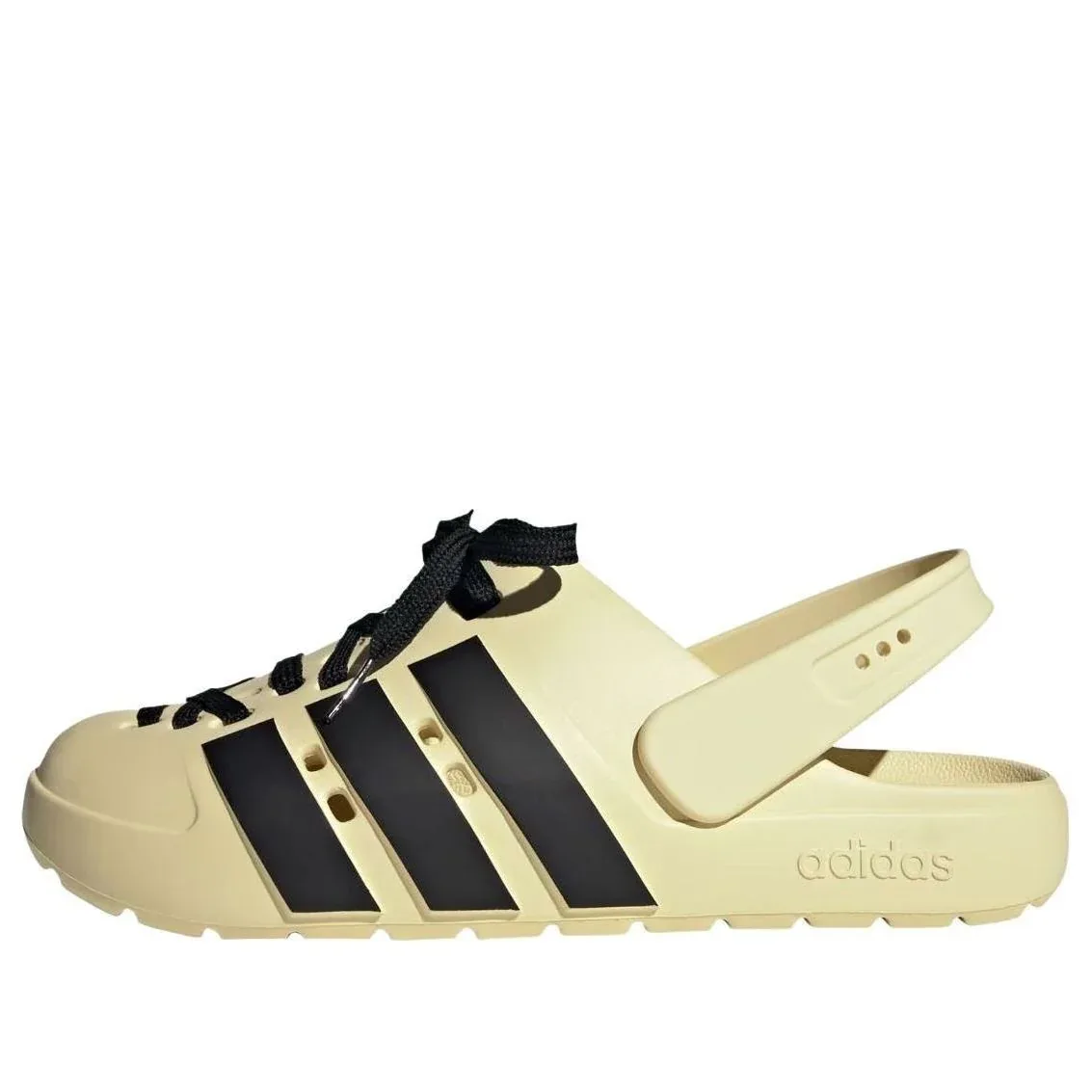 Сабо Adidas Adilette Clog 2.0 'Warm Vanilla Black', бежевый
