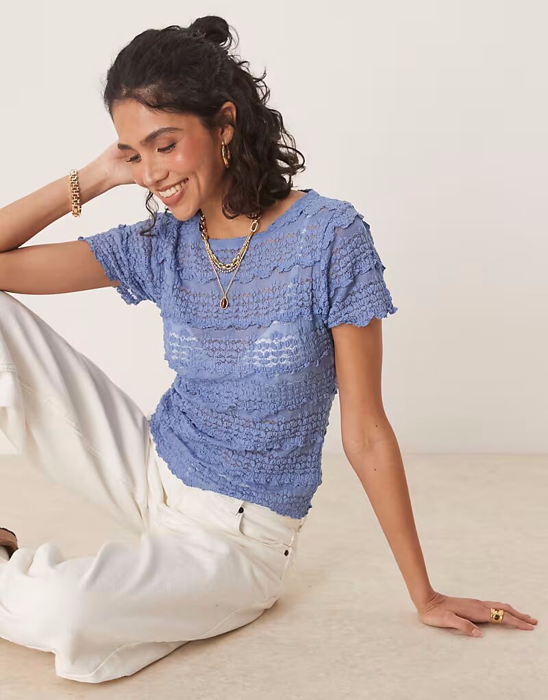 

Футболка детская с кружевом Free People Angelina в