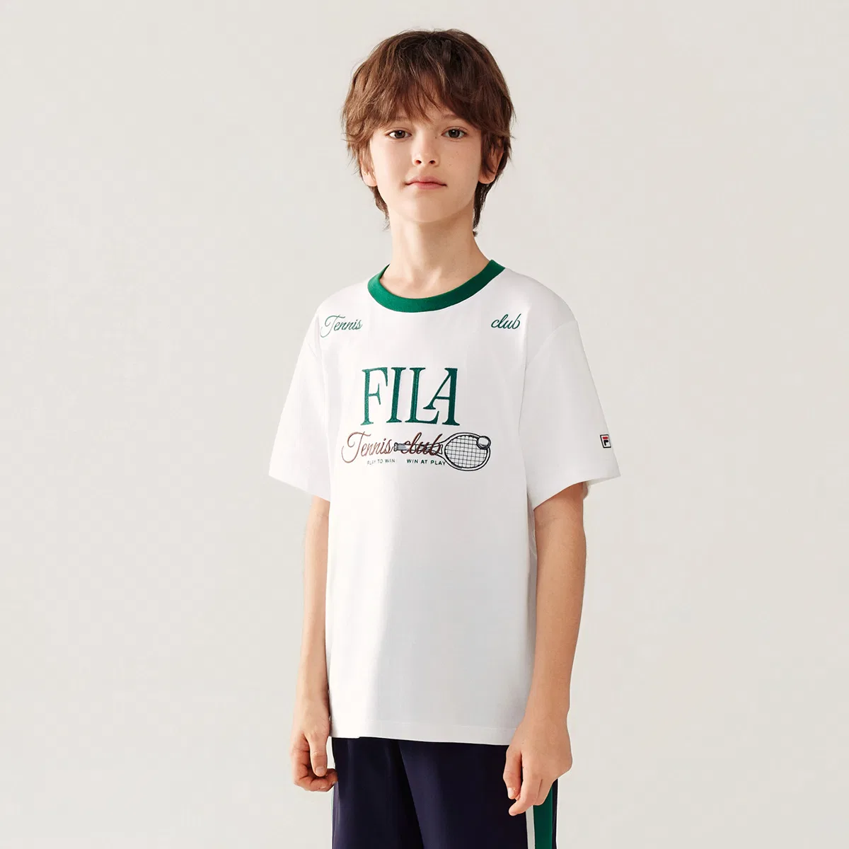 Футболка с круглым вырезом Thin FILA KIDS, Jade White — фото 3
