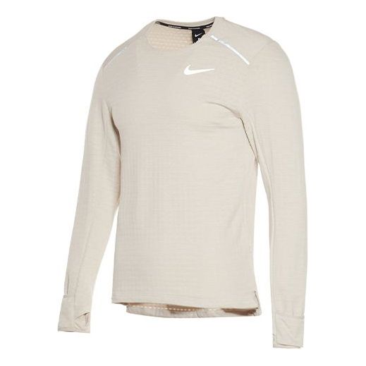 

Футболка Men's Nike Casual Sports Breathable Tight Long Sleeves Creamy White T-Shirt BV4708-221, кремовый
