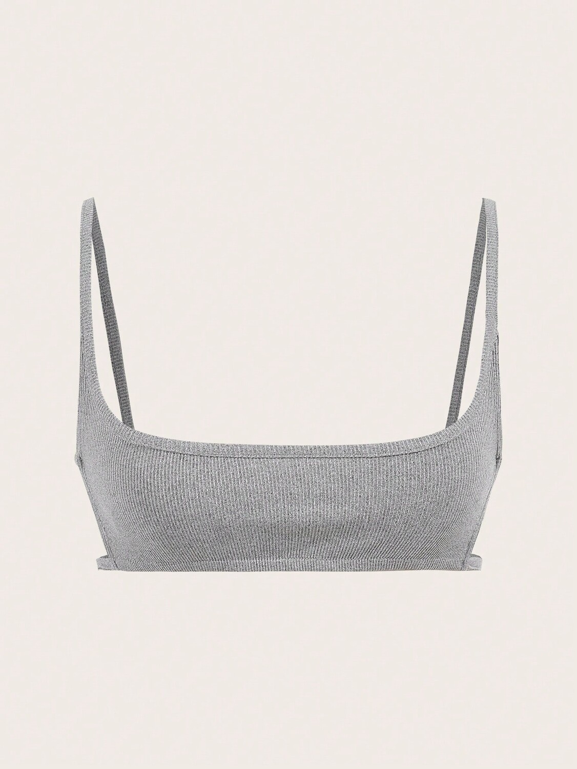 

SHEIN EZwear женский летний однотонный сексуальный бюстгальтер с вырезами и топом, серый