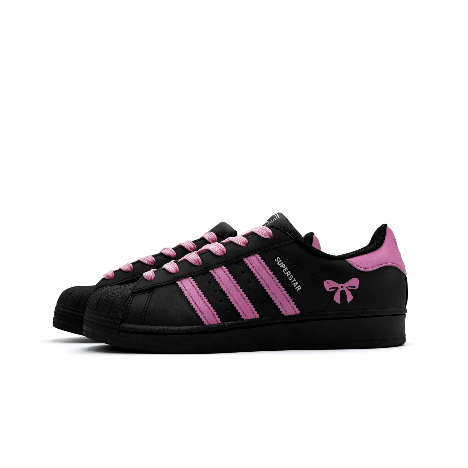 Кроссовки скейтбордические Superstar 2 Butterfly Dream Leather Low top Kids' Skateboarding Shoes Black Teenagers Adidas Originals — фото 4