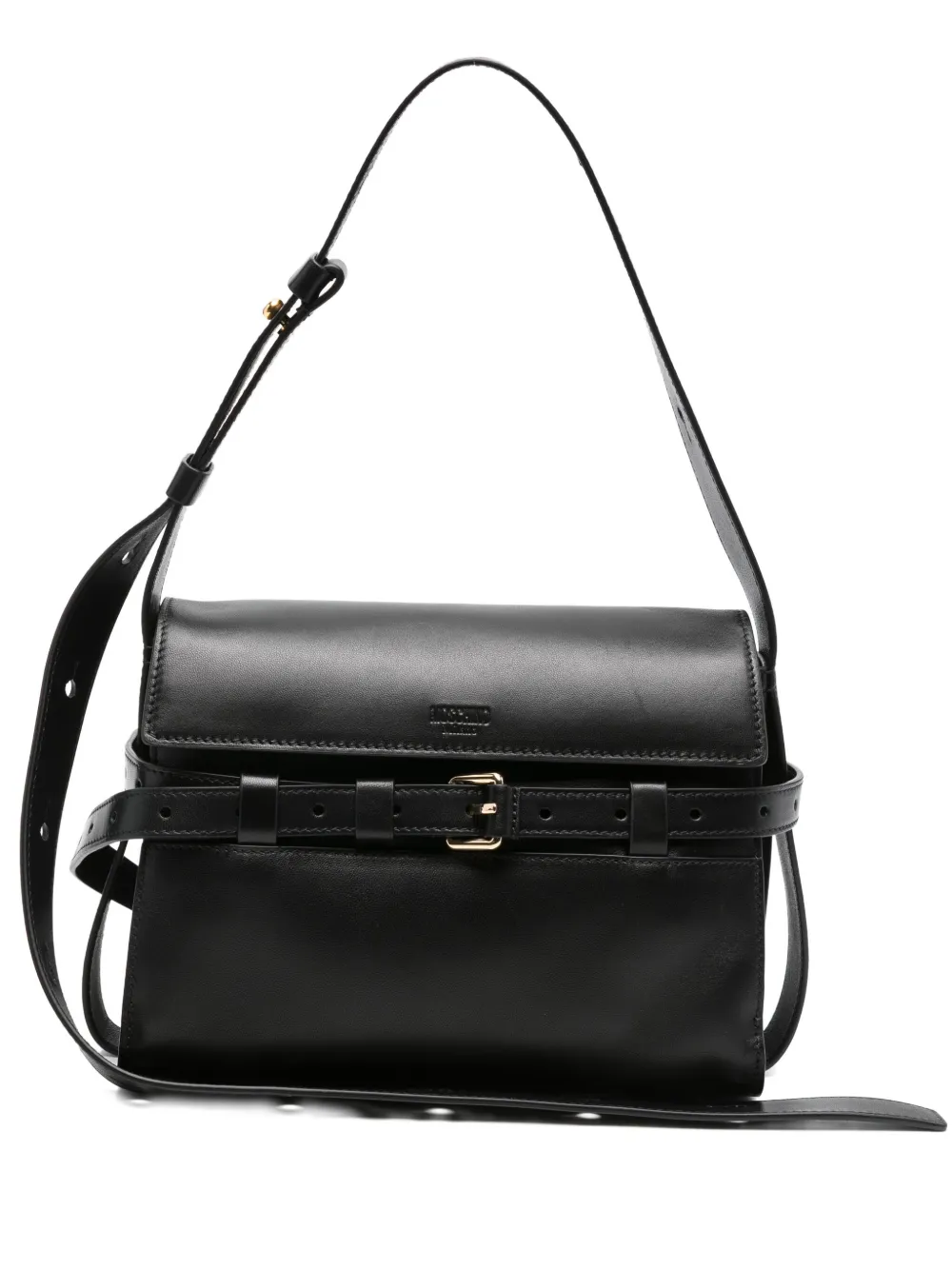 

Кожаная сумка на плечо Tie Me Moschino, черный