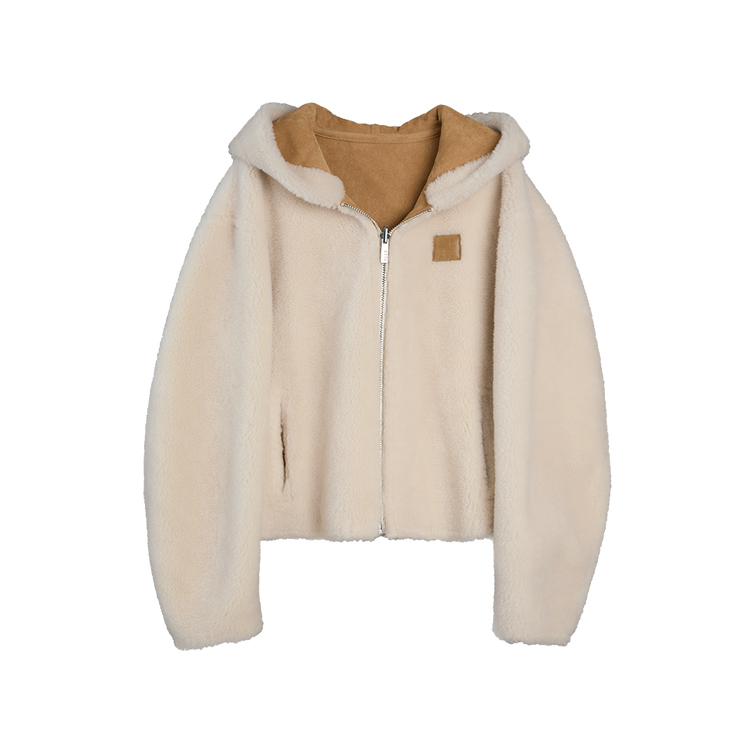 

ELLE Вельветовая куртка Women's Ecru с капюшоном Moderate