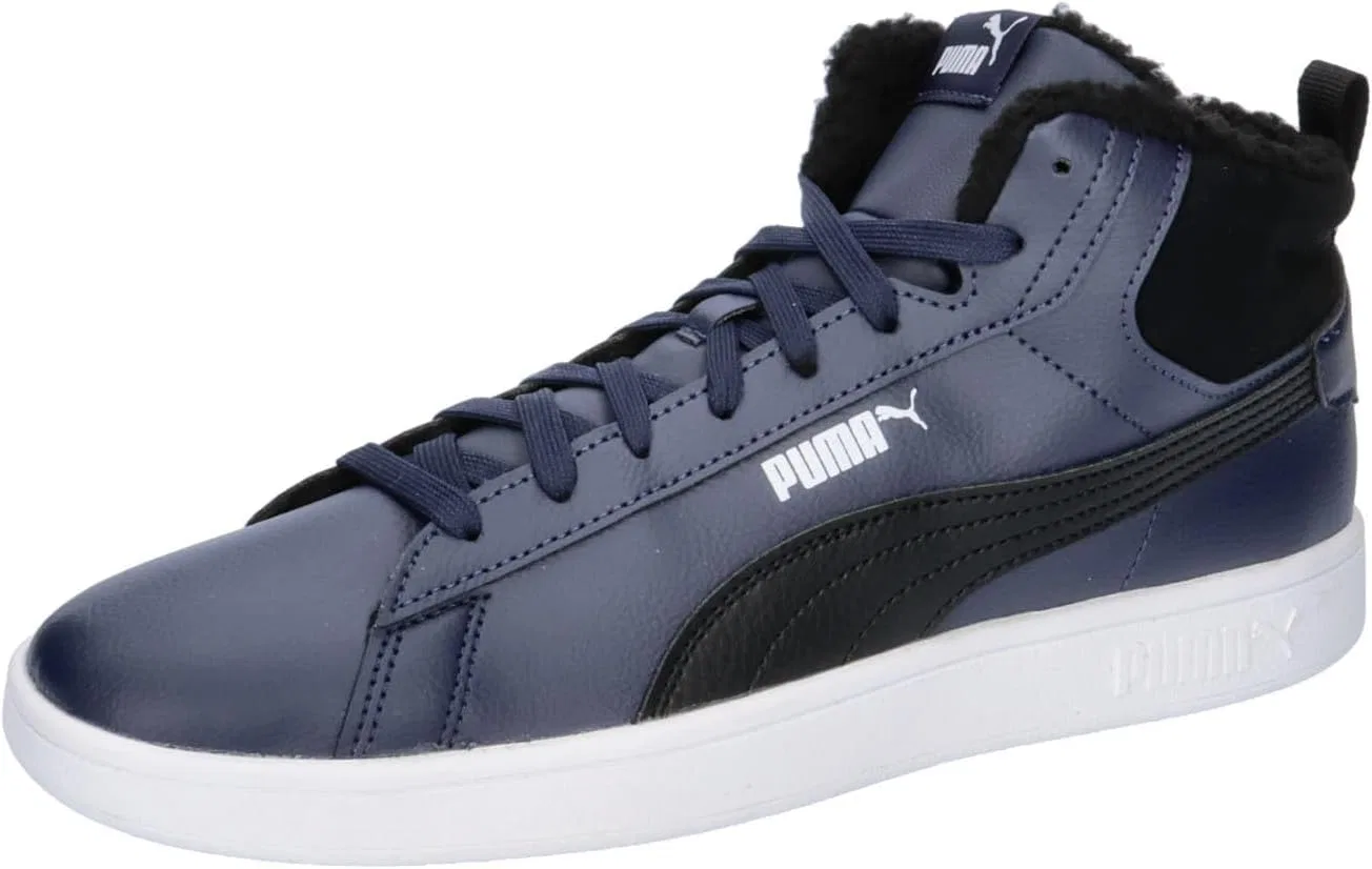 Кроссовки Puma Unisex Smash 3.0 Mid WtrSneaker, Navy Black White Blue