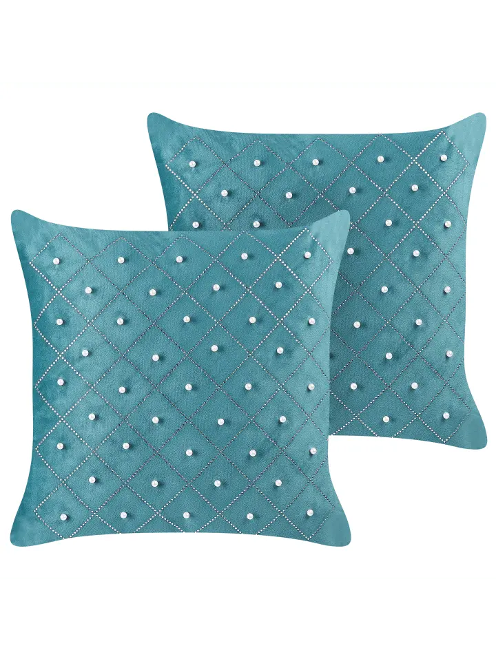 

Декоративная подушка Beliani 2er Set Deko YARROW, цвет blau/silber