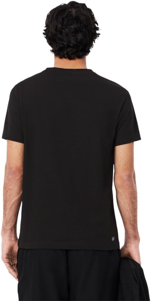 Мужская спортивная футболка Lacoste Ultra Dry XXL с логотипом, Black/Khaki — фото 3