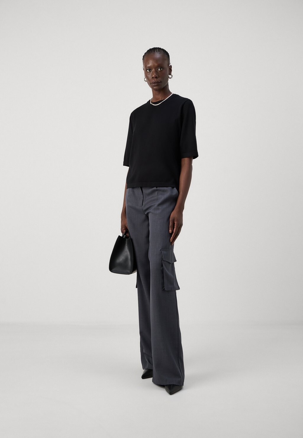 

Базовая футболка VMSILJE 2/4 Vero Moda Tall, черный