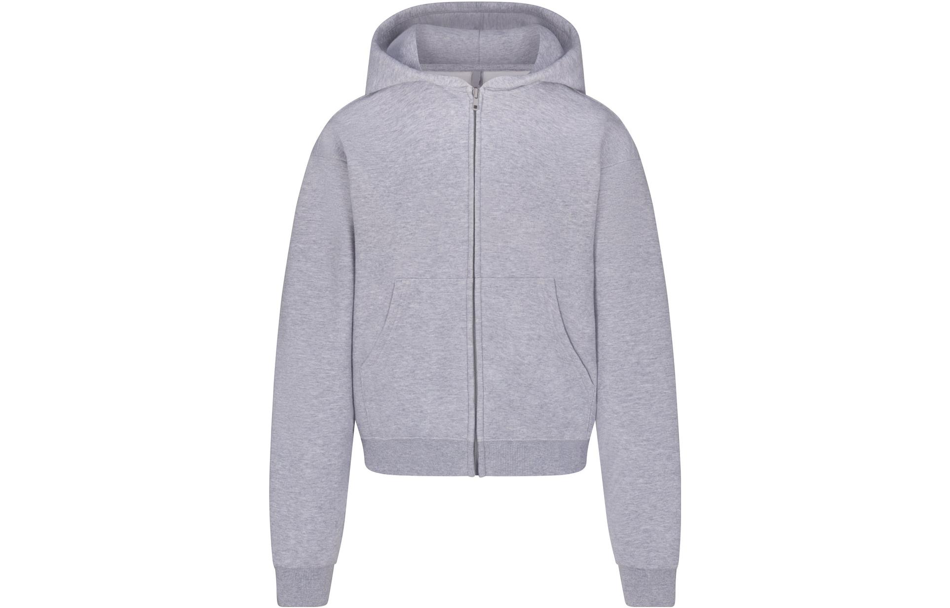 

Классическая худи с молнией SKIMS Толстовка женская вересково-серый/Heather Gray