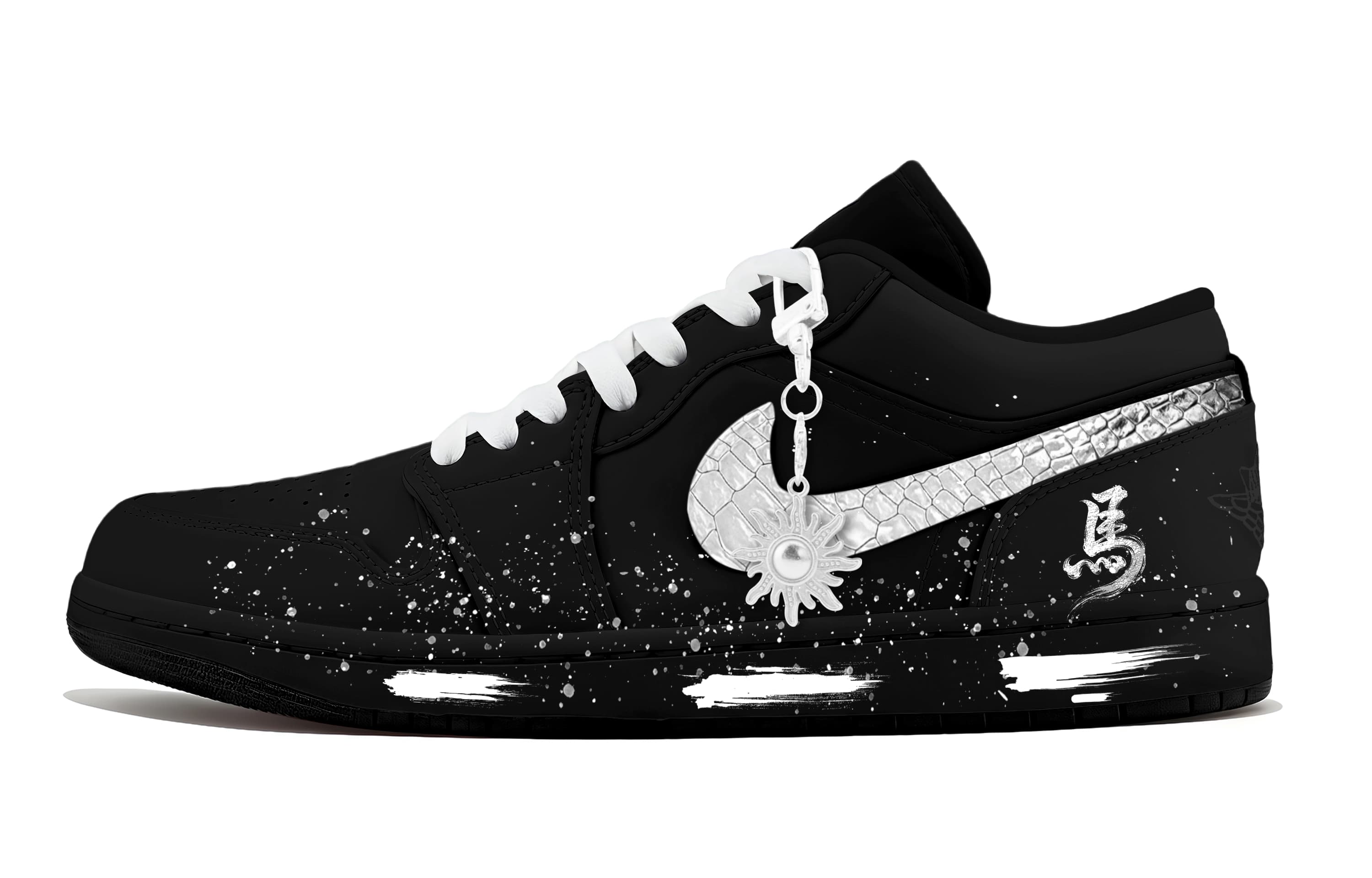 

Jordan Кроссовки для скейтбординга Air 1 Mystic Silver Snow Leather Slip Resistant Abrasion Resistant низкие мужские