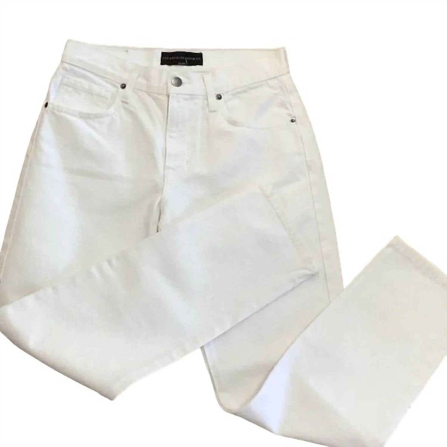 

Женские джинсы Cameron Easy Fit Straight Jeans белого цвета Los Angeles Denim Company