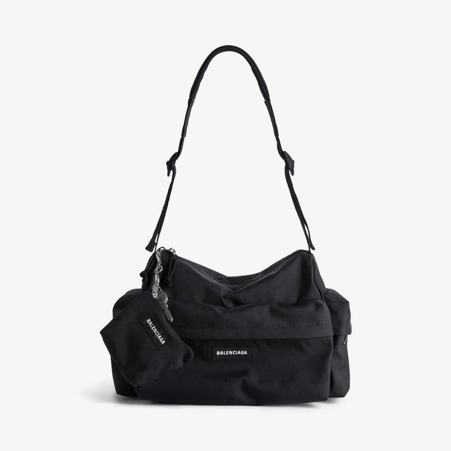 Мужской чехол-клатч с подвеской на молнии, черный BALENCIAGA, черный — фото 3