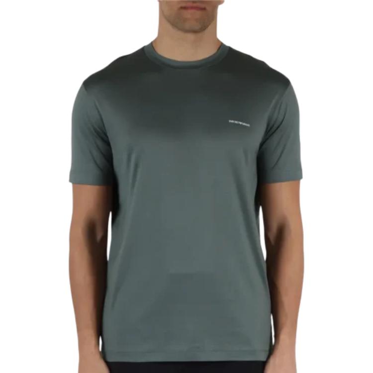 

Emporio Armani Мужская футболка серо-зеленого цвета, Зеленый, Emporio Armani Мужская футболка серо-зеленого цвета