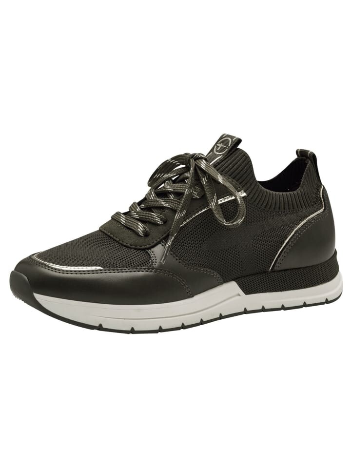 Кроссовки на шнуровке Tamaris Sneaker, оливковый