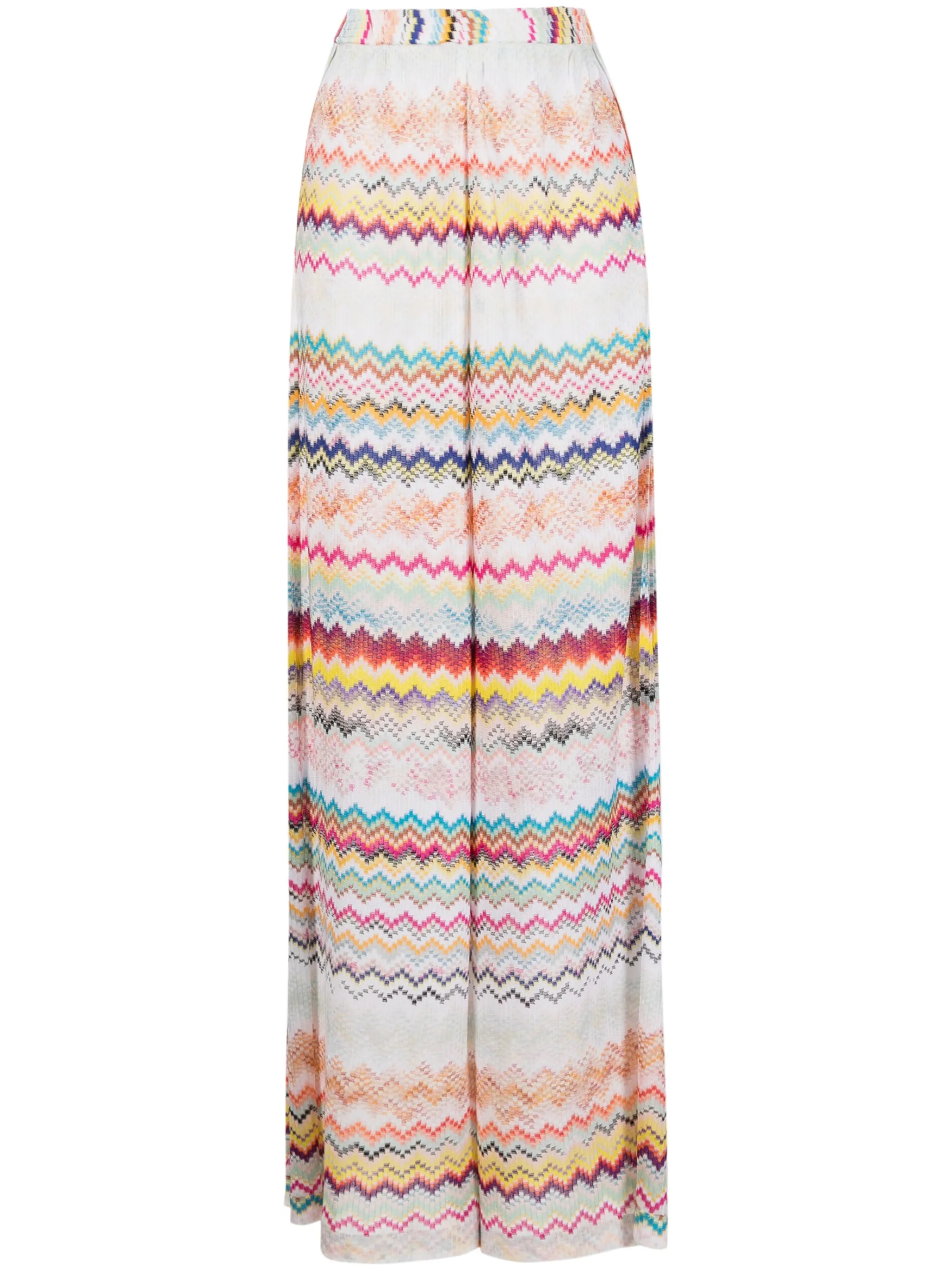 

Брюки широкого кроя с узором зигзаг Missoni, синий