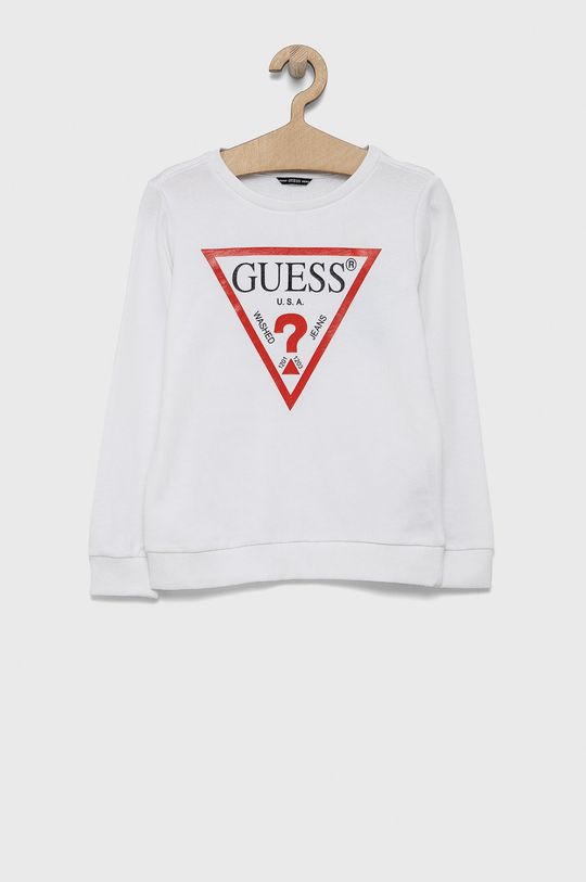 

Детская хлопковая толстовка Guess, белый