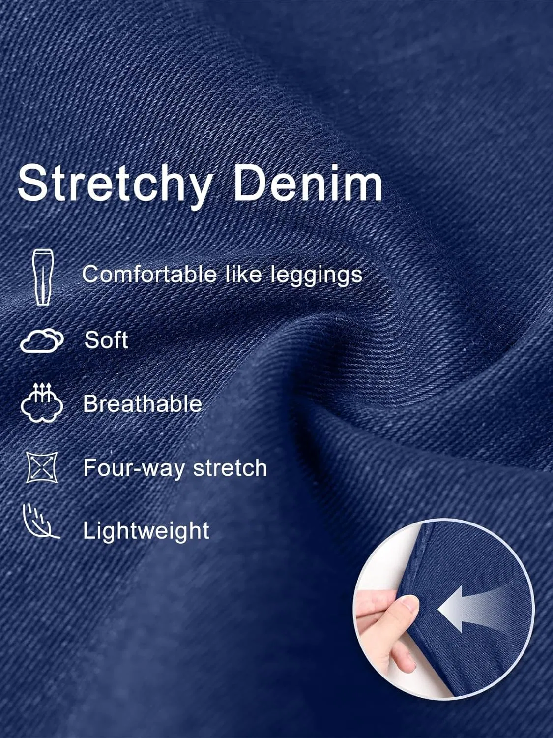 Спортивные штаны, широкие, Medium Dark Blue — фото 3