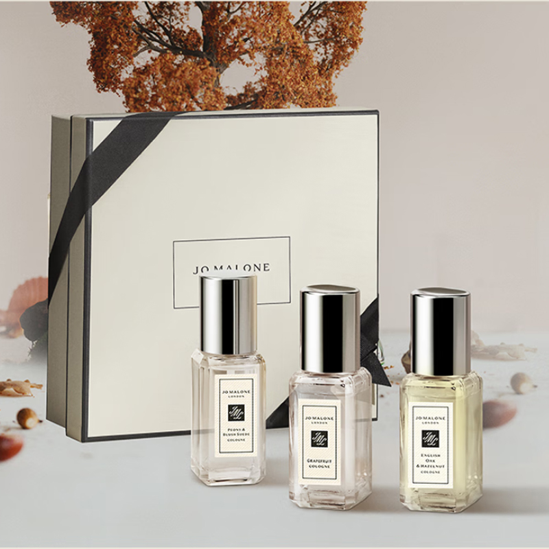 Подарочный набор парфюмерных миниатюр Jo Malone London: Peony & Blush Suede + Grapefruit + English Oak & Hazelnut, 9 мл*3 — фото 3