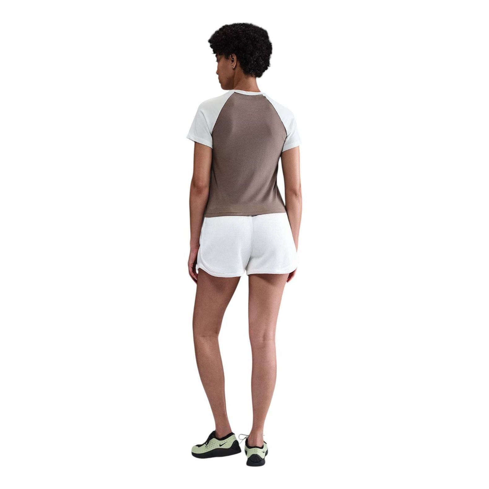 (WMNS) Футболка Nike Sportswear Chill Knit Slim Graphic T-Shirt 'Mink Brown' — фото 3