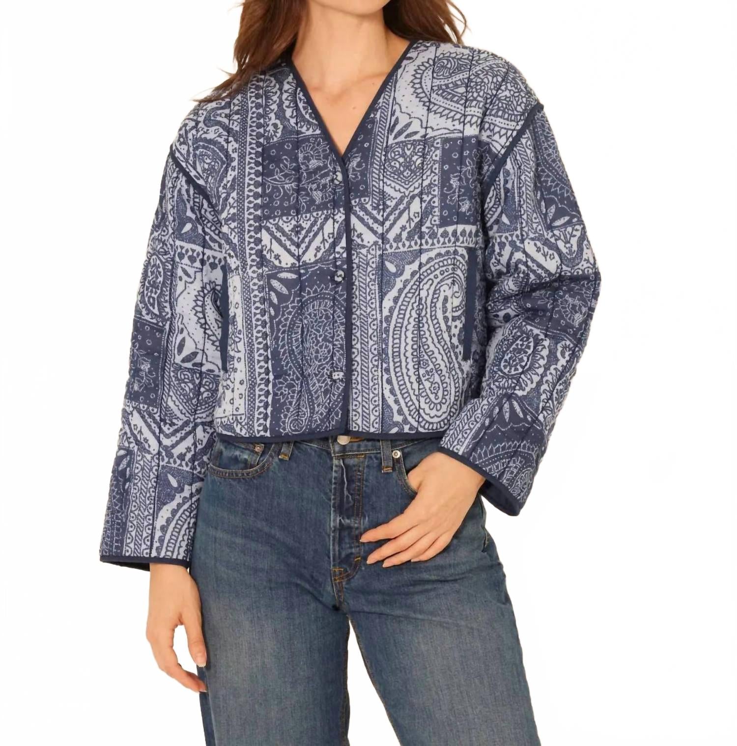 

BILA77 Куртка Blanche с узором «пейсли» синего цвета