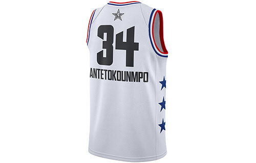 Спортивная футболка nba 2019 all-star milwaukee bucks giannis antetokounmpo jersey 'white' Nike, белый — фото 2
