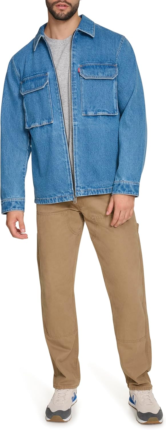 Мужская рабочая куртка Levi's с двумя нагрудными карманами, Medium Wash Denim — фото 2