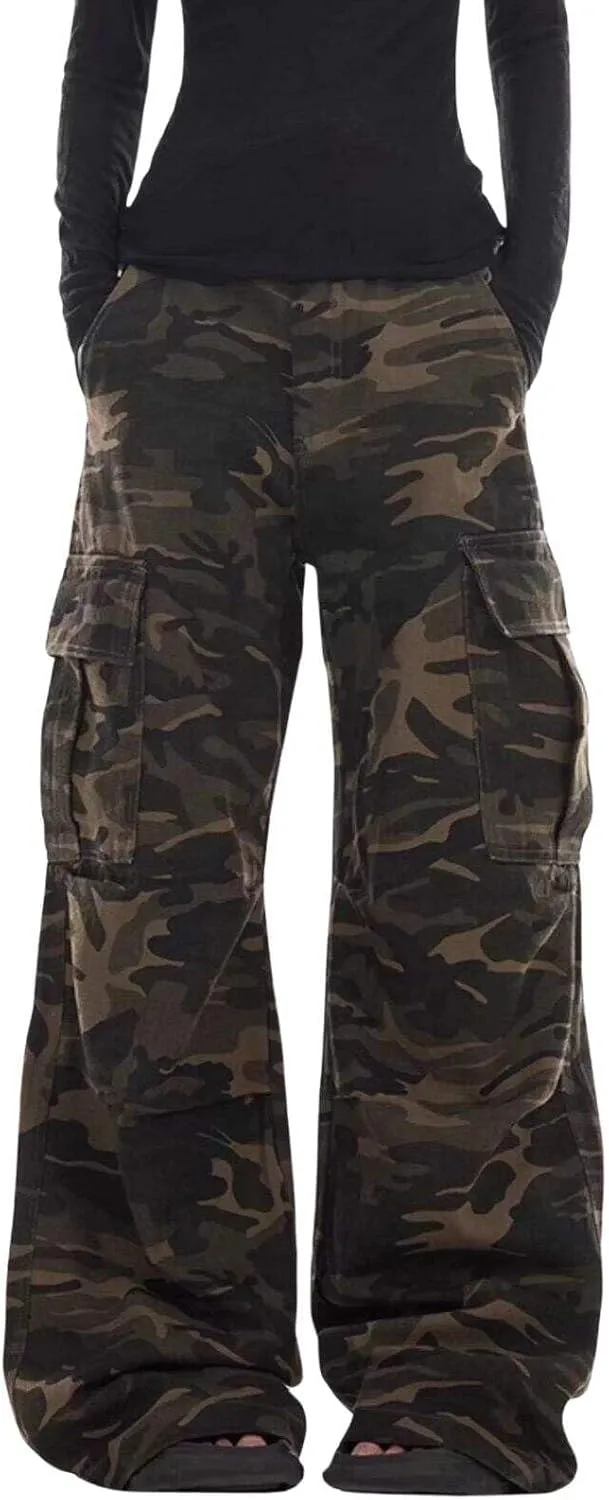 

Багги джинсы для женщин и мужчин, карго, low rise, широкие Chmnigma