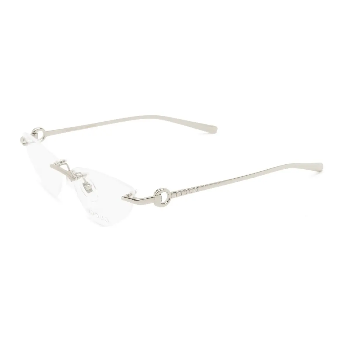 

GUCCI Очки с логотипом в форме кошачьего глаза, Silver