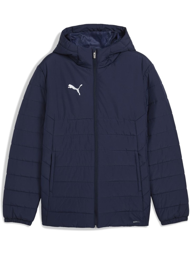 

Тренировочная куртка "TeamADDITIONS Hooded Padded Jacket" синего цвета Puma