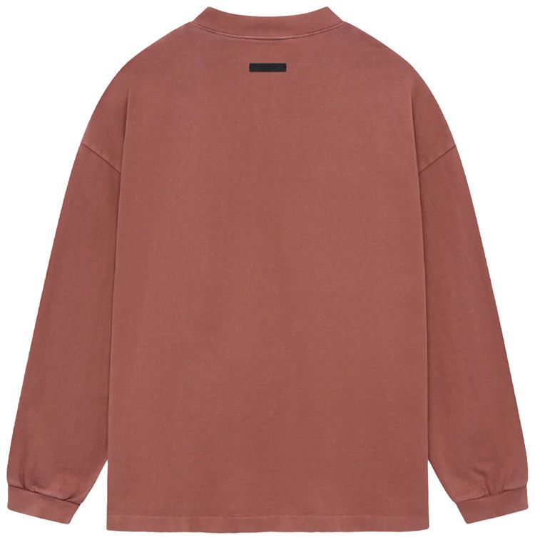 Футболка Fear of God Essentials Heavy Long-Sleeve Tee 'Crimson', красный — фото 2